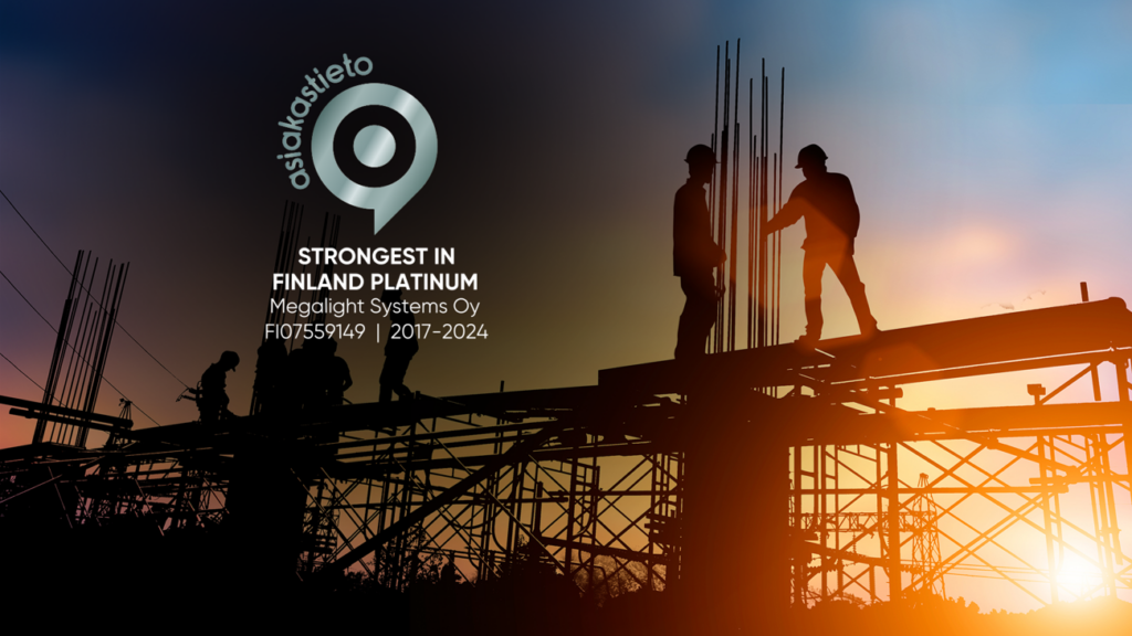Asiakastieto certificate with worksite background